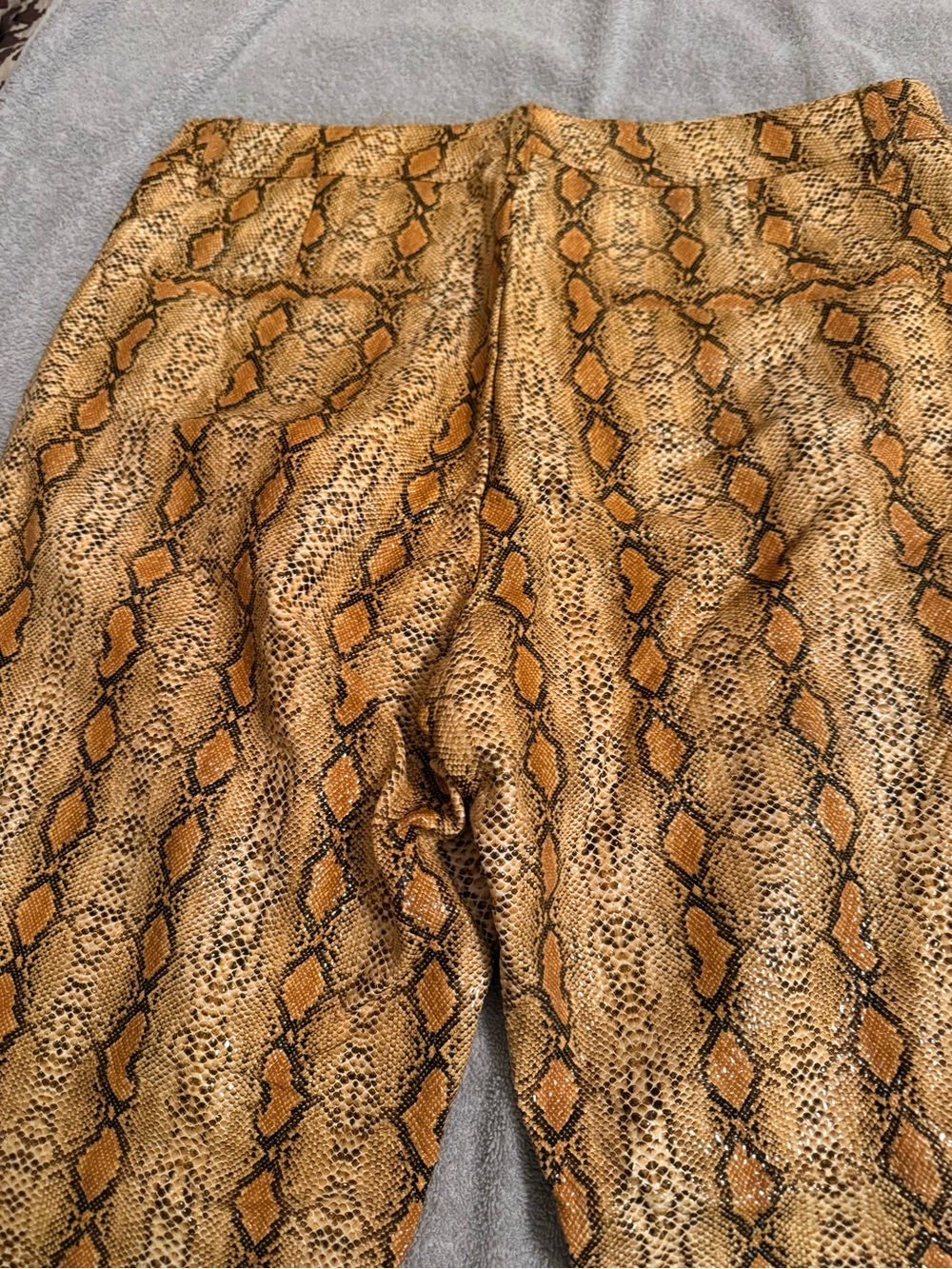 ASOS Tan and Black Snake-Print Pants